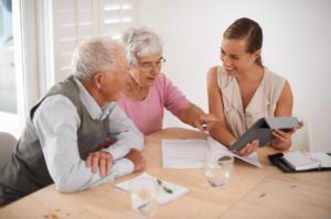 Community Navigator helping senior couple
