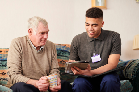 Program Support Worker with senior